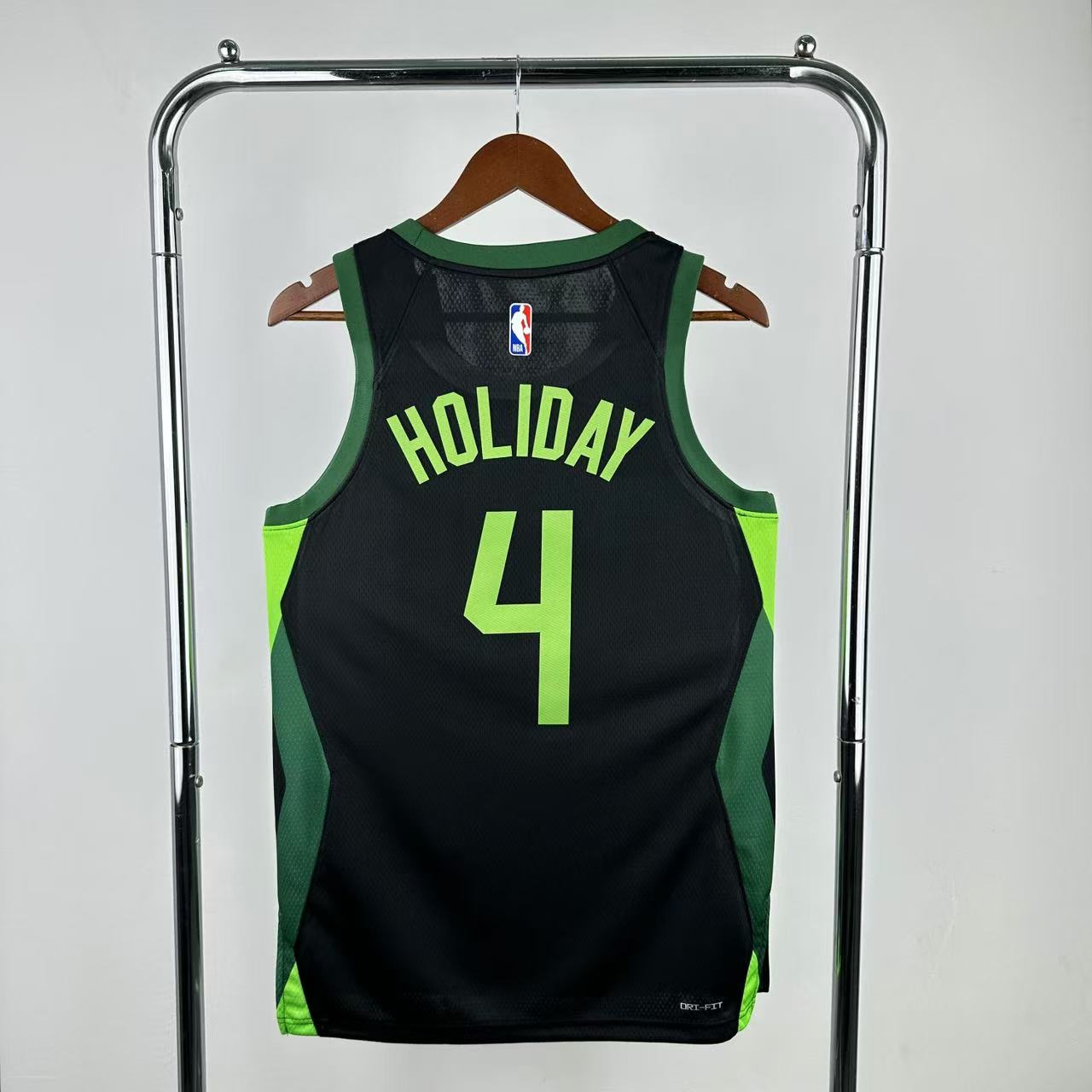 Men Boston Celtics 4 Holiday Black City Edition Season Nike 2025 NBA Jersey